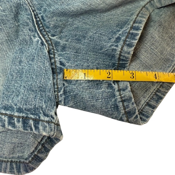 Vintage 90s Y2K Mudd Jean Shorts 16R Medium Wash Stretch Casual Classic Denim - Picture 9 of 10